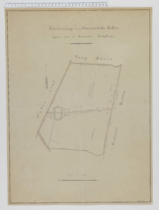 183-2 Kaart van de Overeindsepolder gelegen onder Jutphaas met weergave van de bebouwing